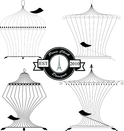 Paris Chick Designs - Birdcage Graphic Packのイラスト素材
