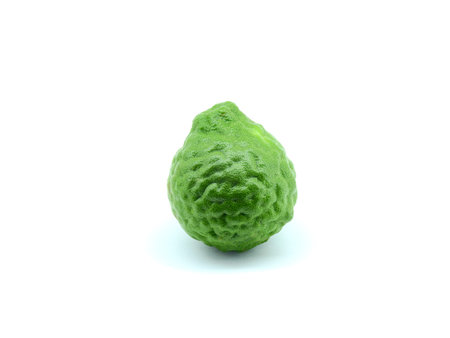 Green bergamot On a white background