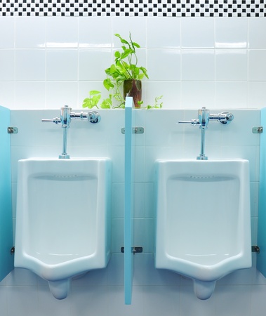 urinals at officeの写真素材