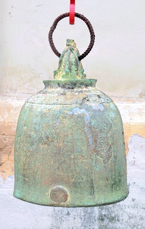 old bell in the templeの写真素材