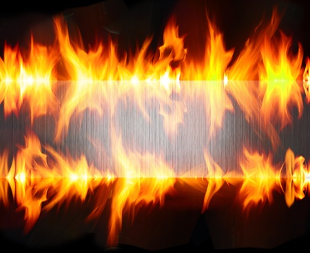 abstract metal and fire flame backgroundの写真素材