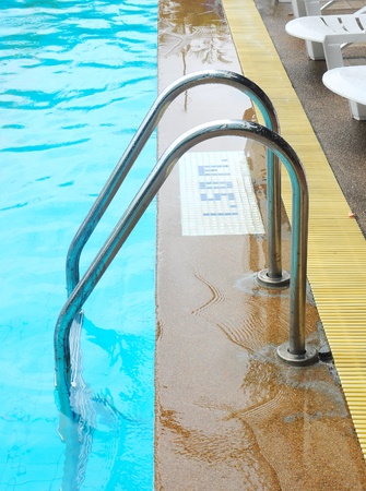 stair swimming poolの写真素材