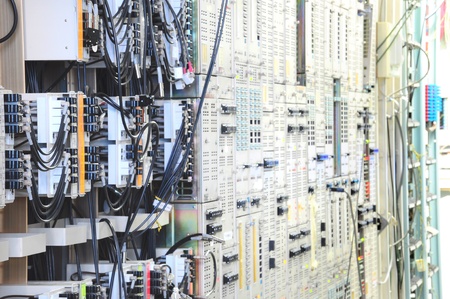 The communication and internet network server roomの写真素材