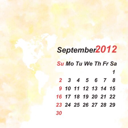 Calendar 2012 watercolor backgroundの写真素材