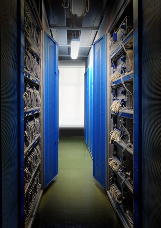 The communication and internet network server roomの写真素材