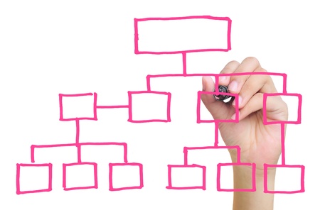 hand drawing business diagramの写真素材