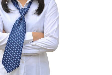 working women isolated on white background の写真素材