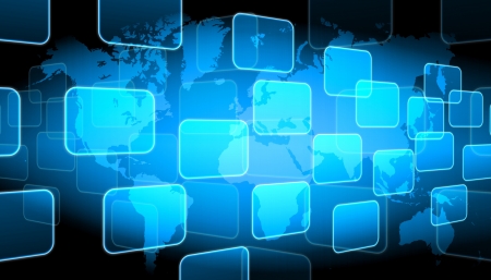 abstract world technology backgroundの写真素材