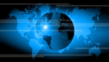 abstract world technology backgroundの写真素材