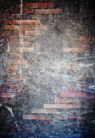 abstract the old grunge wall for backgroundの写真素材