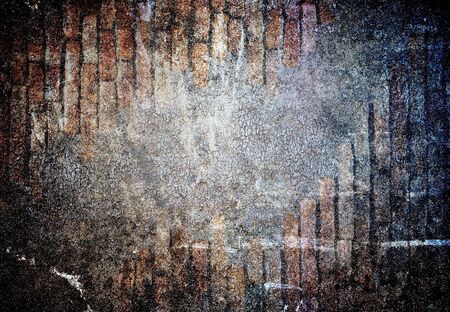 abstract the old grunge wall for backgroundの写真素材