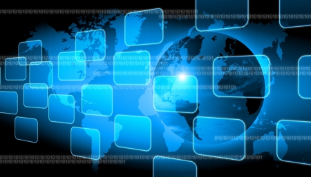 abstract world technology backgroundの写真素材