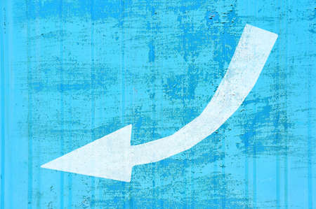 abstract the arrow on old grunge wallの写真素材