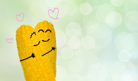 couple corn in loveの写真素材