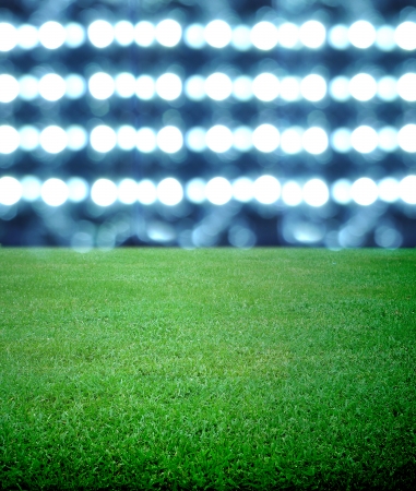 soccer field and the bright lightsの写真素材