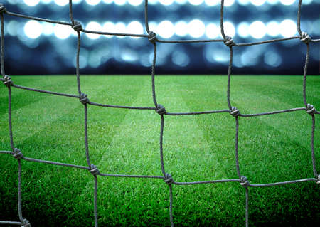 soccer field and the bright lightsの写真素材