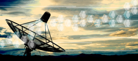 satellite dish antennasの写真素材