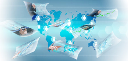 social network on a touch screen interface