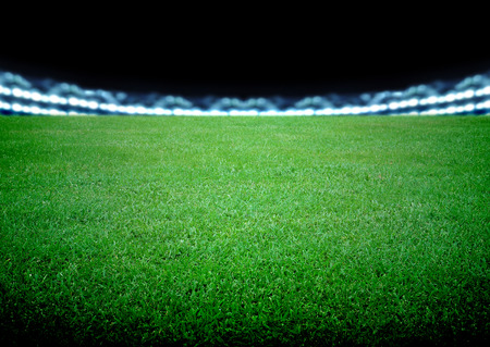 soccer field and the bright lightsの写真素材