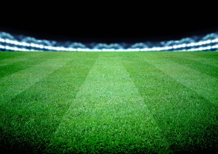 soccer field and the bright lightsの写真素材