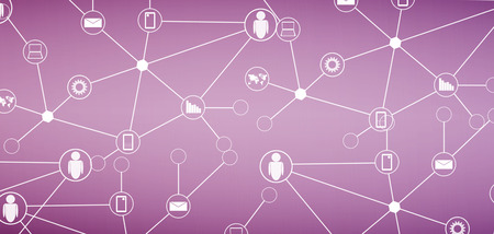 abstract social network and technology backgroundの写真素材