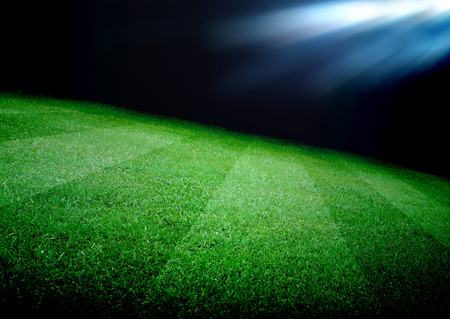 soccer field and the bright lightsの写真素材