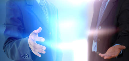 businessman hand to shakeの写真素材