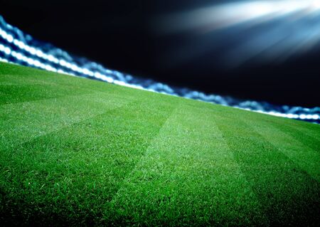 soccer field and the bright lightsの写真素材