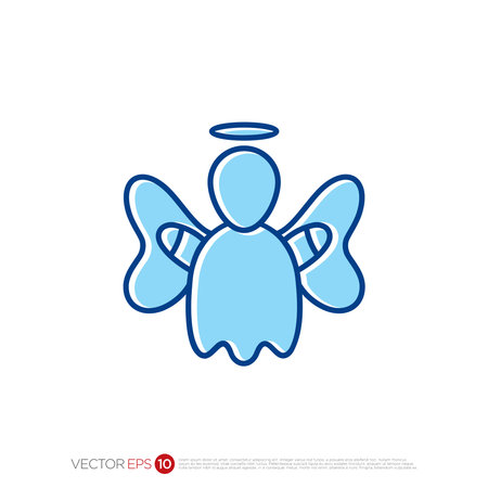 Pictograph holy of Angel for template logo, icon, and identity vector designs.のイラスト素材