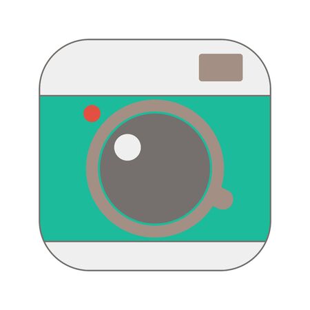 camera icon on the white background. Vector illustration.のイラスト素材