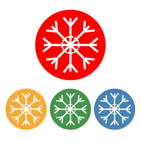 Snowflake icon on the white background. Vector illustration.のイラスト素材