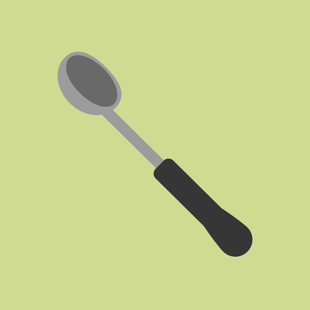 Fruit carving knife on the green background. Vector illustrationのイラスト素材