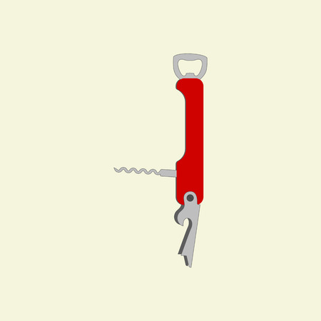 Pocket Multi tool Icon on the yellow background. Vector illustrationのイラスト素材