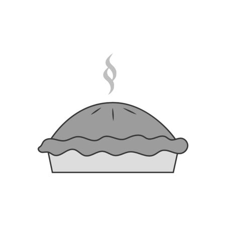 Pie dessert icon. Apple pie. Vector illustrationのイラスト素材