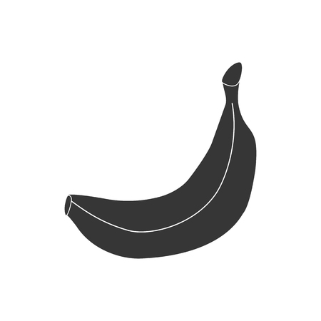 Banana Fruit Icon on the white background. Vector illustrationのイラスト素材
