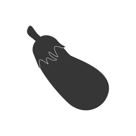 Eggplant Vegetable Icon. Food. Purple. Vector illustrationのイラスト素材