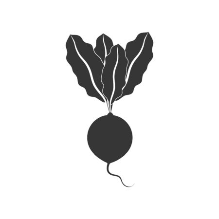 Radish Vegetable Icon on white background. Vector illustrationのイラスト素材