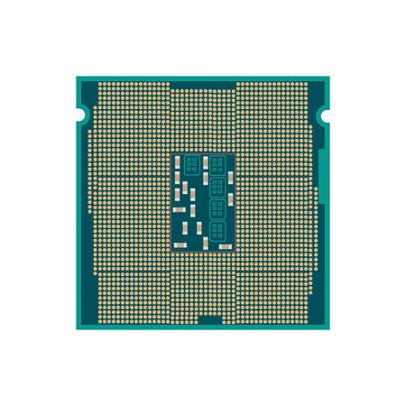 CPU Processor icon on the white background. Vector illustration