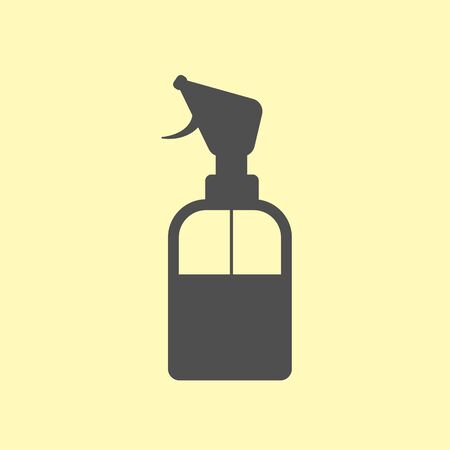 Water Spray Icon on the yellow background. Vector illustrationのイラスト素材