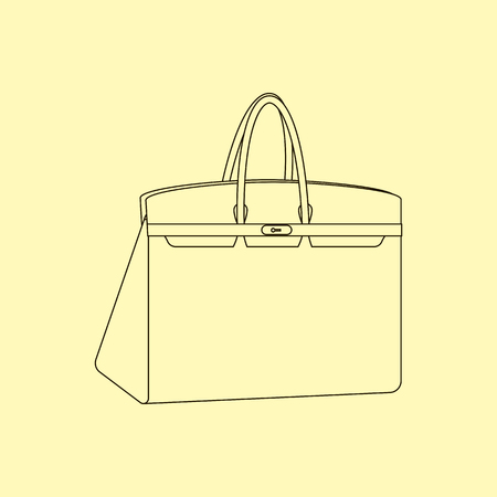 Handbag vector icon. Woman bag. VECTOR ILLUSTRATIONのイラスト素材