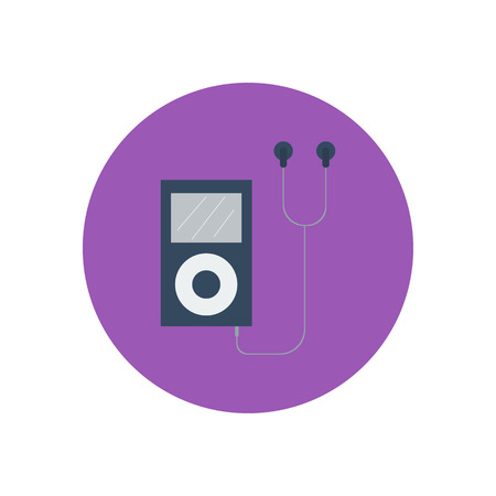mp3 player icon. Vector illustration. Media player. Portable music deviceのイラスト素材