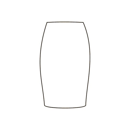 Skirt vector illustration. Long skirt. Tube skirt. Vector illustrationのイラスト素材