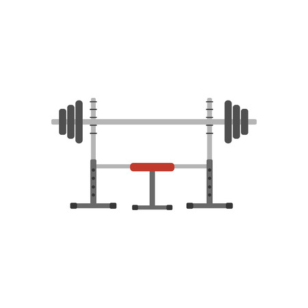 Barbell on a stand illustration. Vector illustrationのイラスト素材