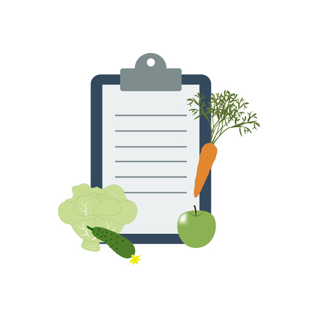 Healthy food and Diet planning, diet, food. Vector illustrationのイラスト素材