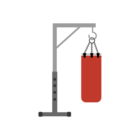 Punching bag isolated on white background. Vector illustrationのイラスト素材