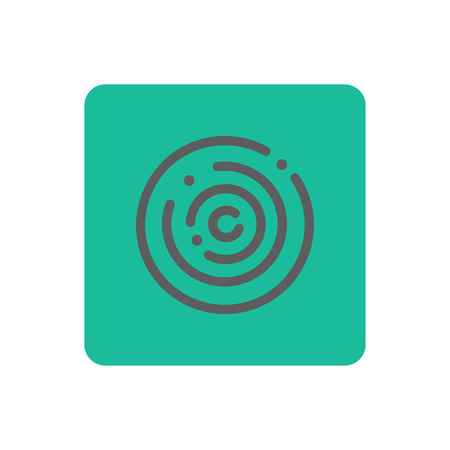 Touch icon on a green background. Vector illustrationのイラスト素材