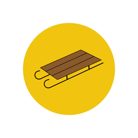 Sleihg illustration vector on the yellow background. Vector illustrationのイラスト素材