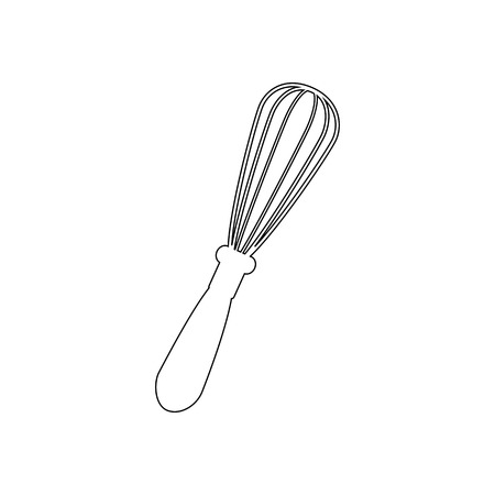 Handle whisk path on the white background. Vector illustrationのイラスト素材