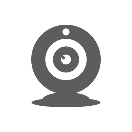 Webcam icon vector on the white background. Vector illustrationのイラスト素材