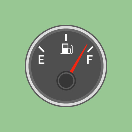 Fuel sensor illustration on the green background. Vector illustrationのイラスト素材